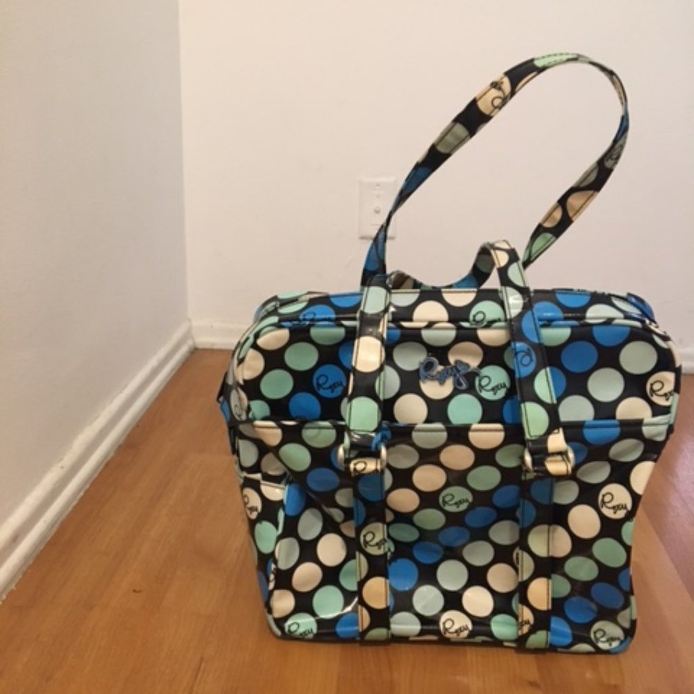 Roxy weekender black and blue polka dots old school vintage style.  Fabulous.